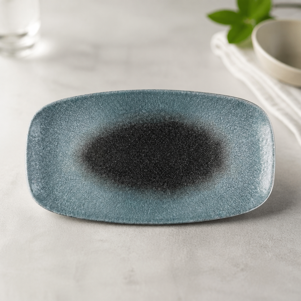 Commercial Oblong Plate Topaz Quartz 355x189mm 6 Pack
