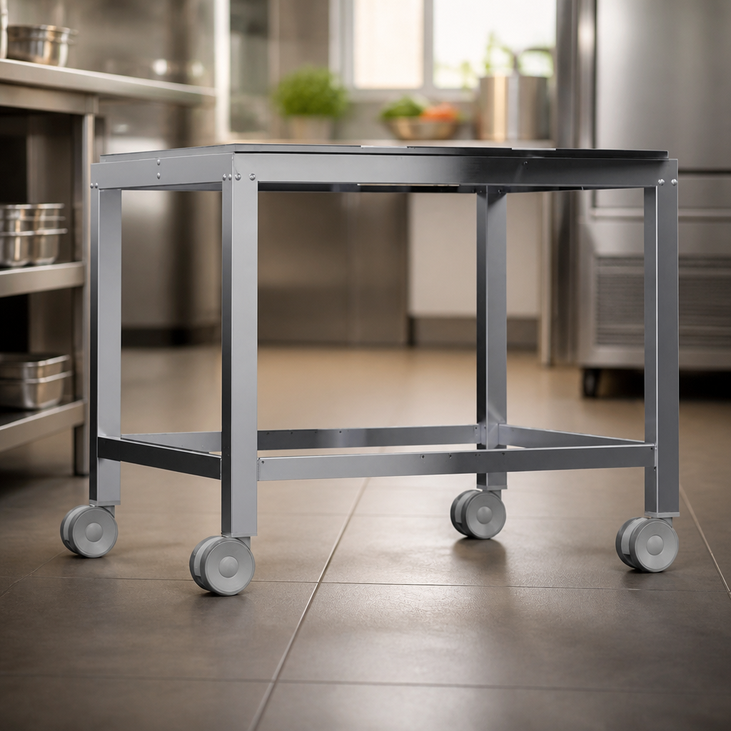 Commercial 1/1 GN Stand with Adjustable Castors Stainless Steel