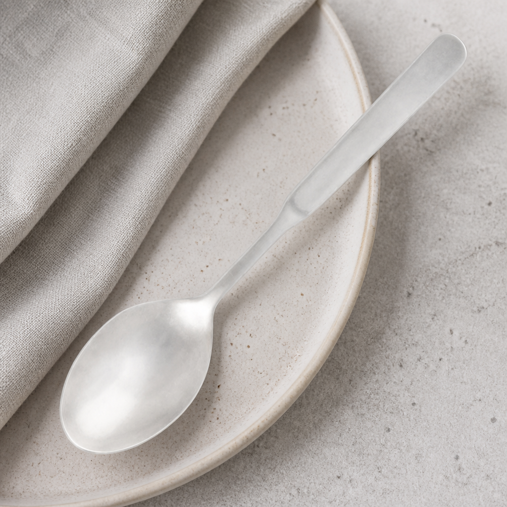 Commercial Stonewashed Dessert Spoons 12 Pack 166mm Silver