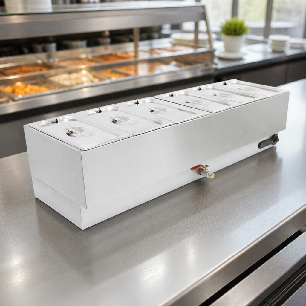 Commercial Electric Wet Well Bain Marie 6x GN 1/3 Capacity