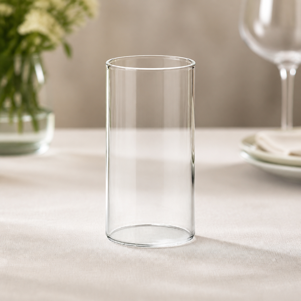 Cylinder Globe Clear Tall Glasses Globe 62x 118mm (6 Pack)