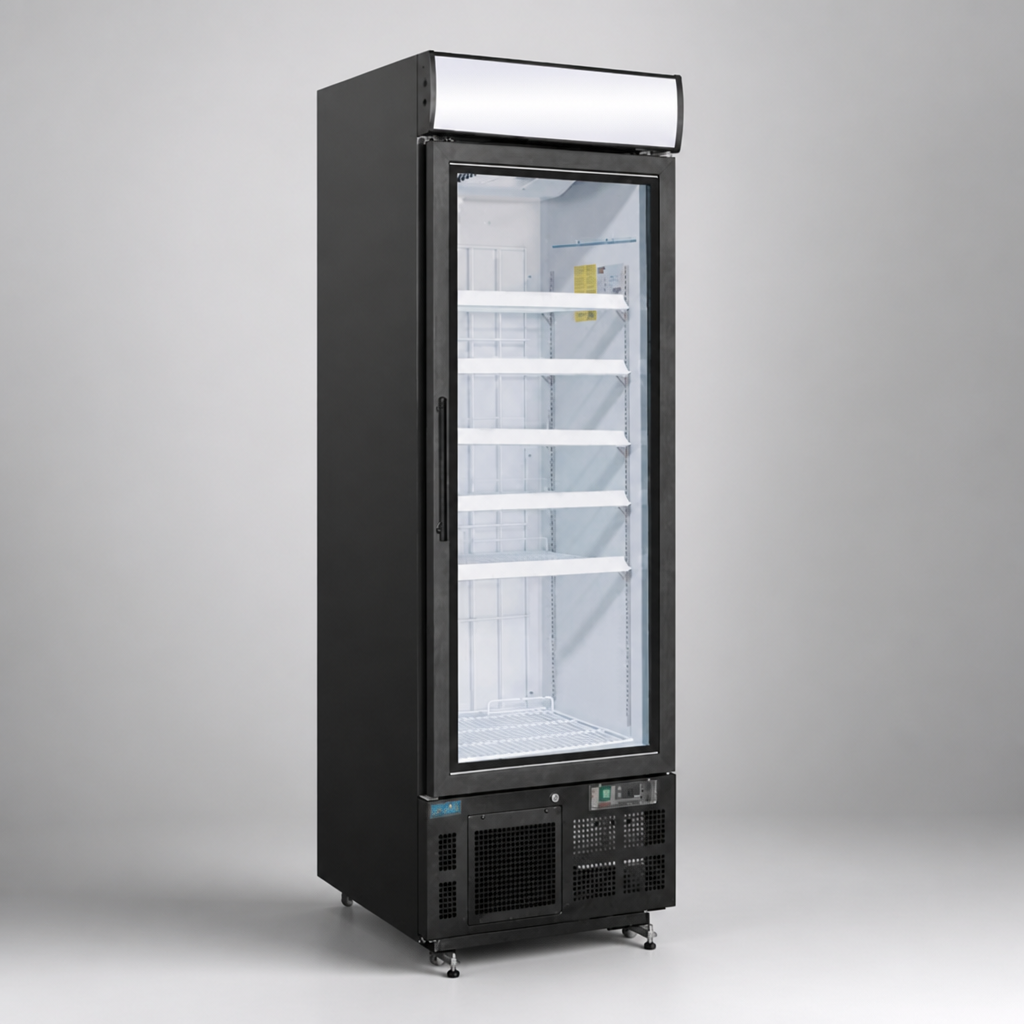 Commercial Glass Door Display Freezer 412L Capacity