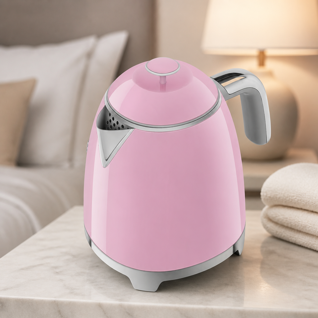 800ml Commercial Mini Kettle Pink Double Wall Design