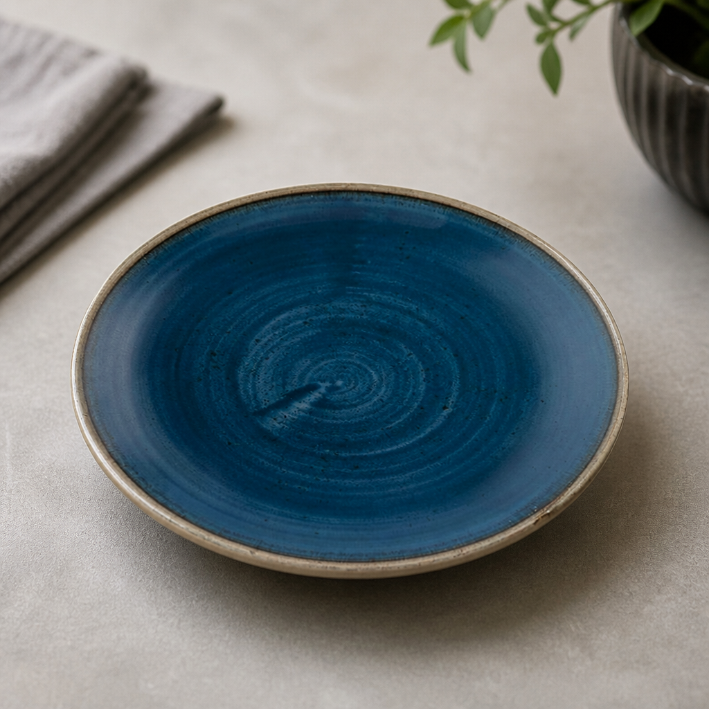 Commercial Coupe Plates 165mm Java Blue 12 Pack