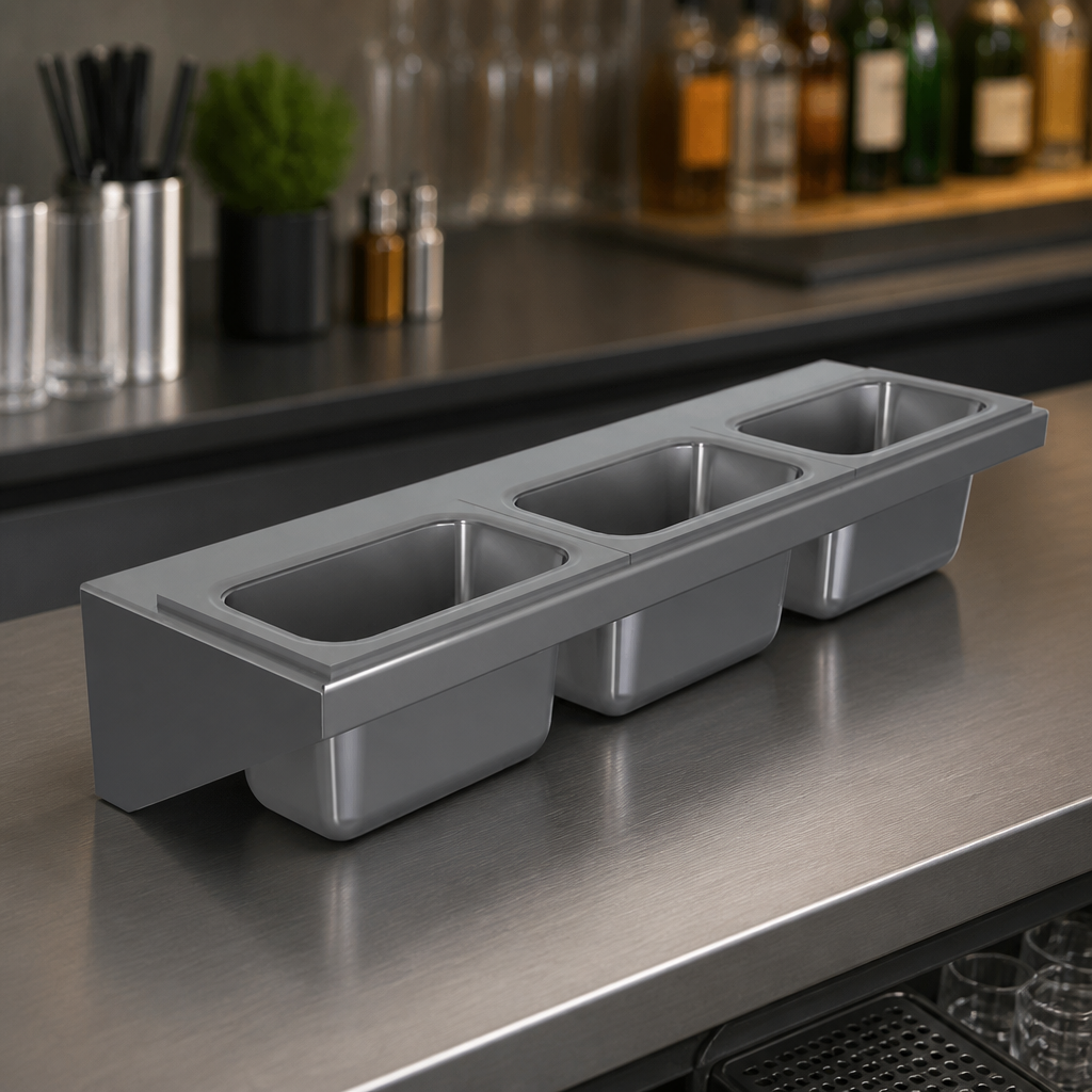 Commercial Bar Clearing Condiment Tray with GN Containers