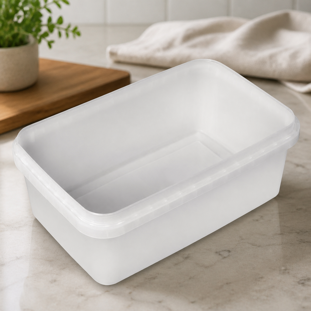 Commercial Reusable Ice Cream Container 1.2Ltr 40 Pack