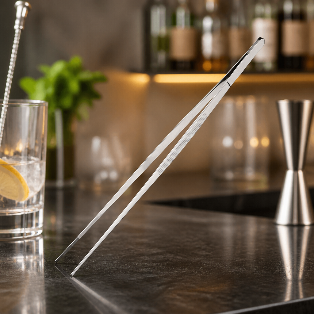 Commercial Stainless Steel Round Tipped Tweezers 300mm