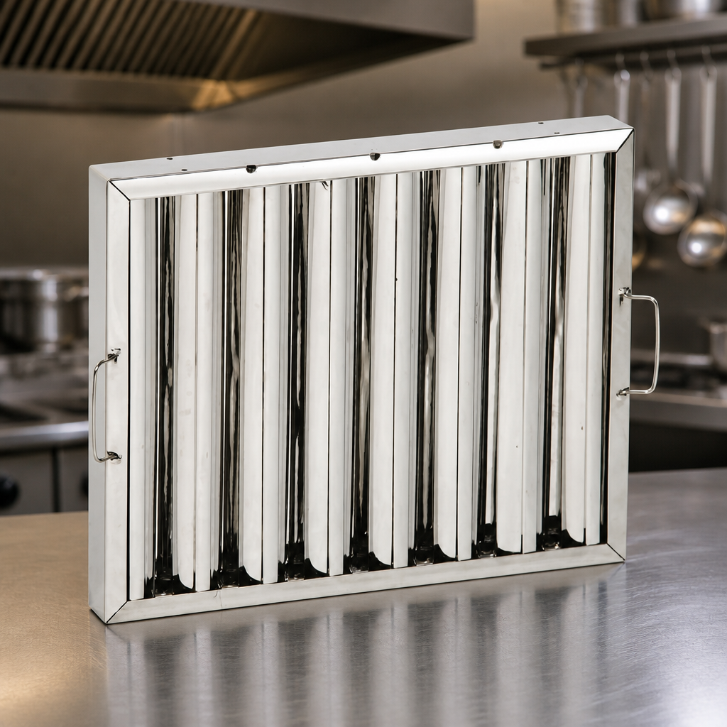 Commercial Kitchen Canopy Baffle Filter 400 x 500mm