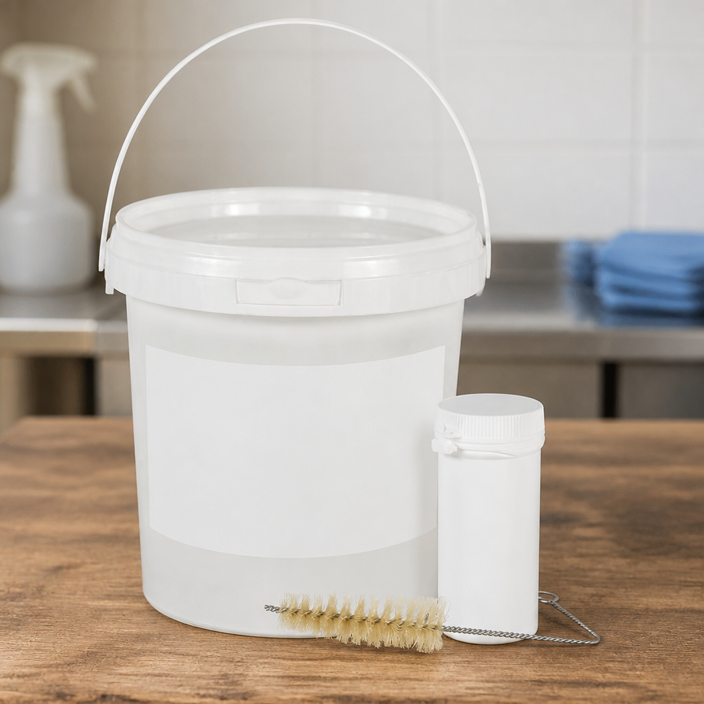 Commercial Sparkler Cleaning Kit with Sanitising Tablets and Brush