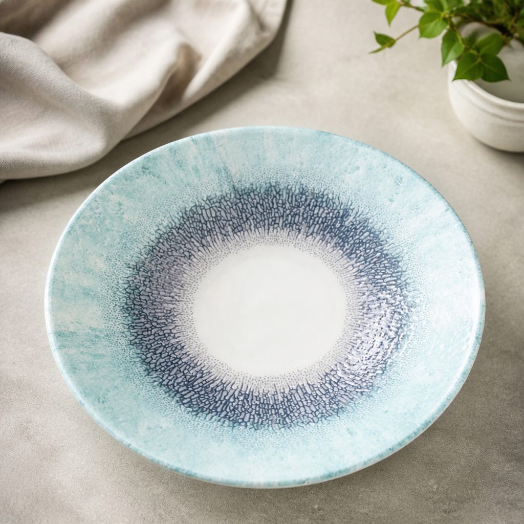 Commercial Deep Coupe Bowls 220mm Blue Super Vitrified Ceramic