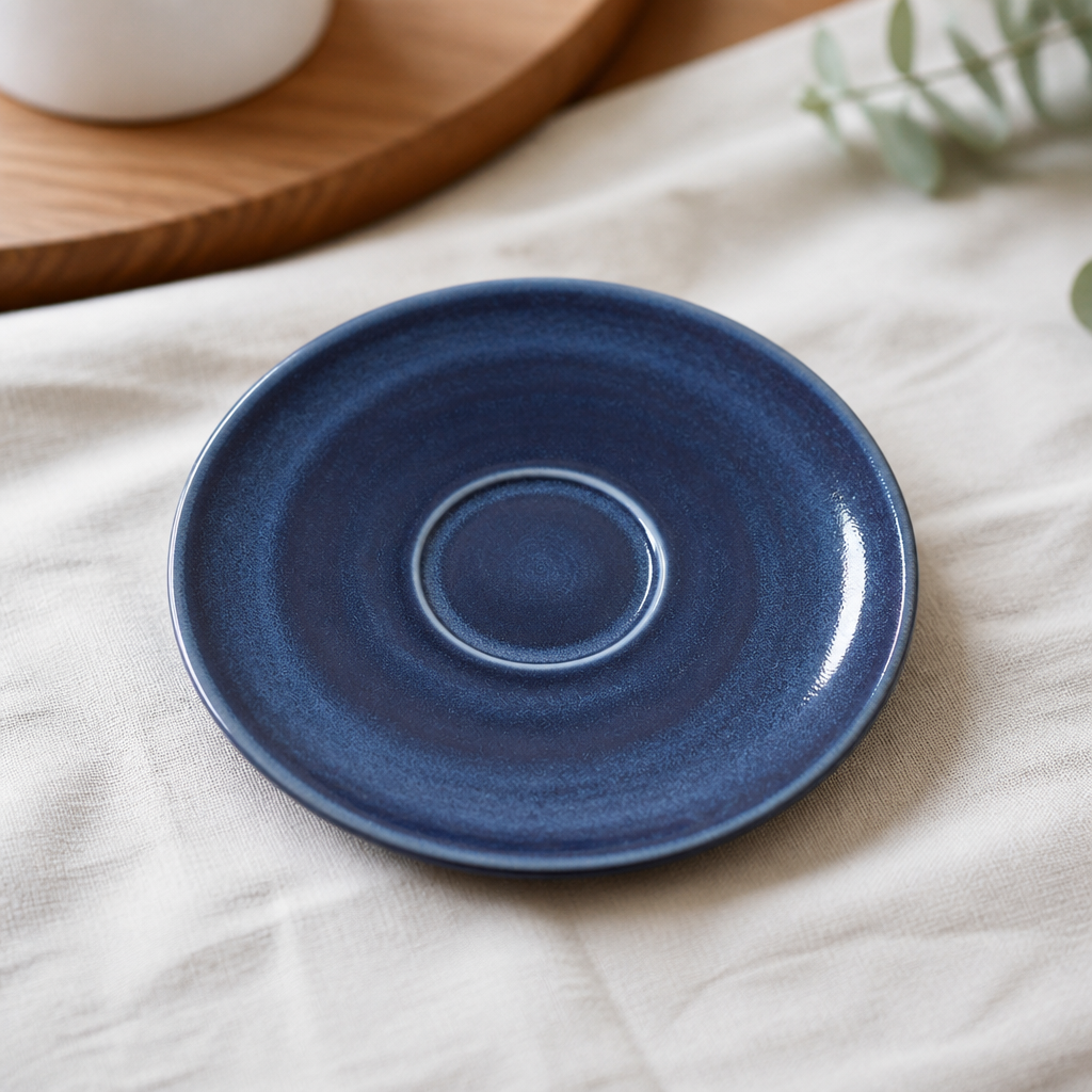 Commercial Bluestone Saucers 152mm 12 Pack Catering Supplies