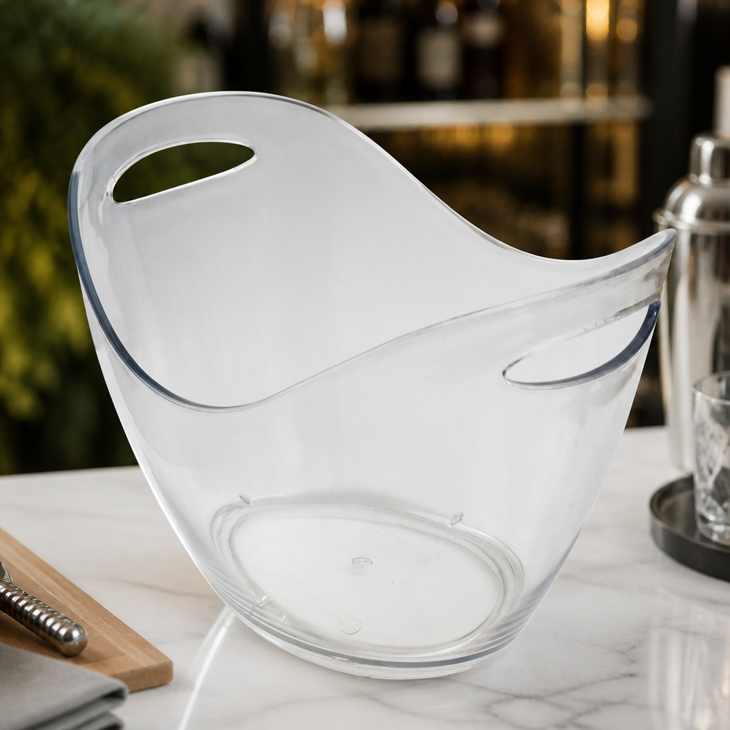 Commercial Plastic Wine Cooler 8L Capacity with Dual Handles