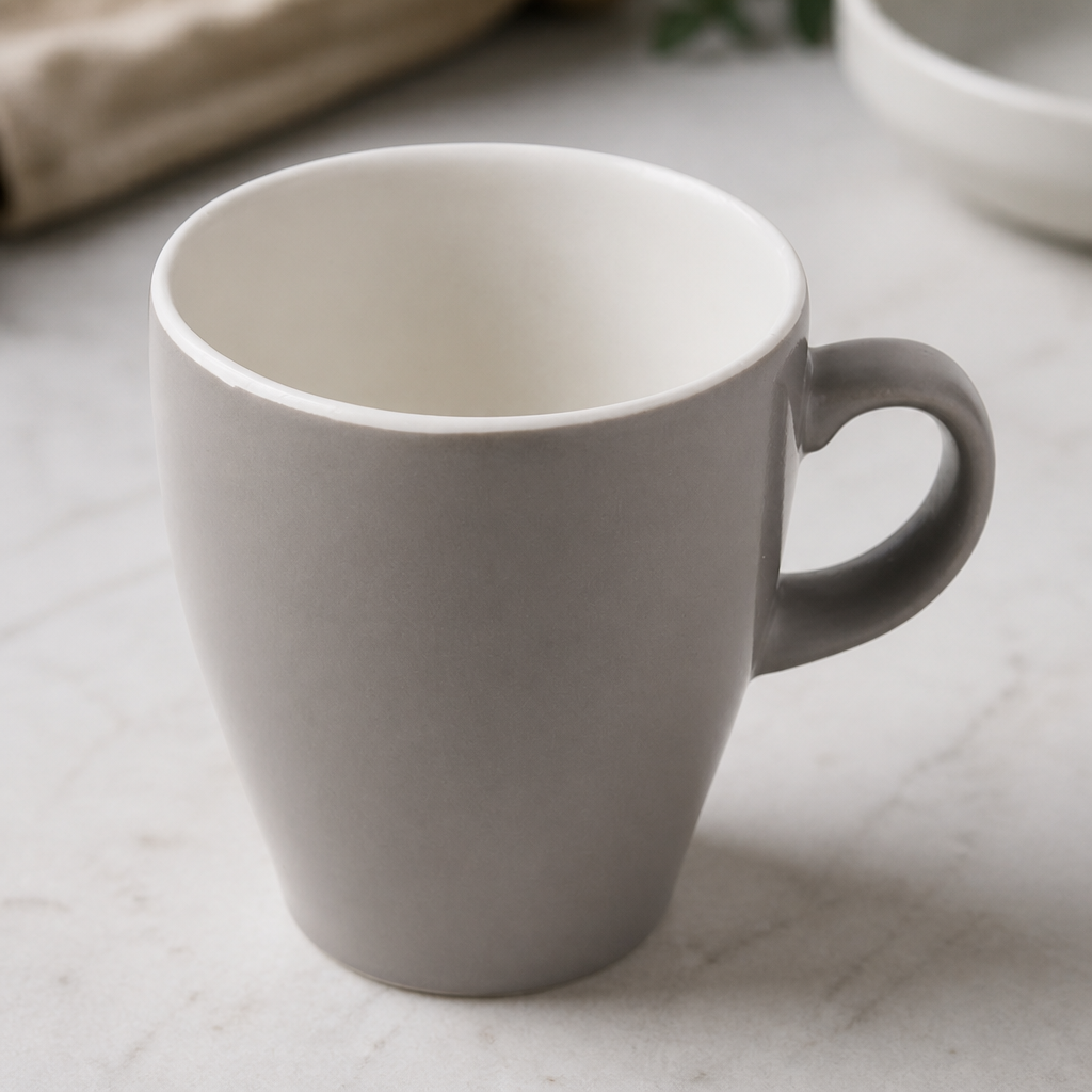 Commercial Ceramic Tulip Cups 340ml Grey 12 Pack