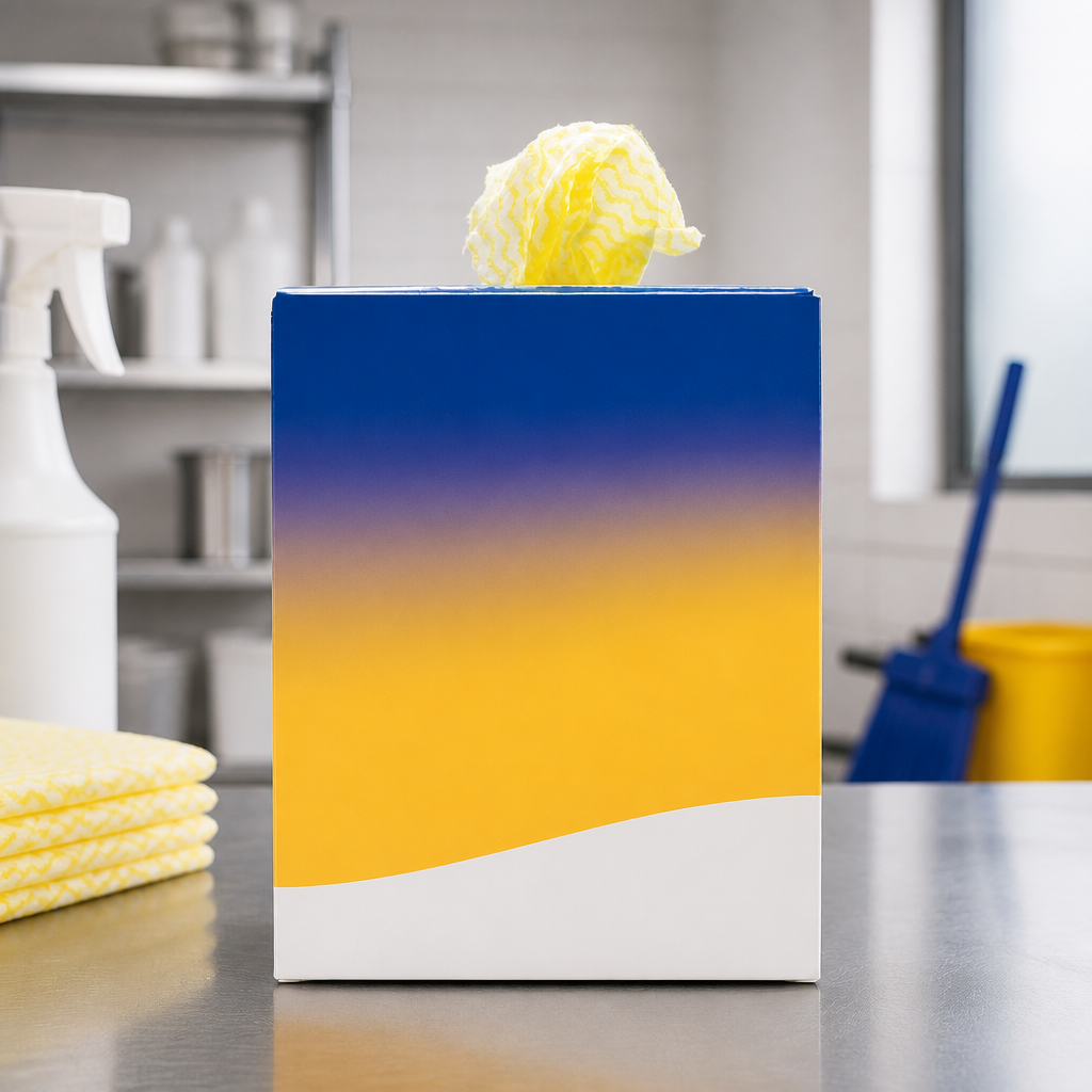 Commercial Antibacterial Cleaning Cloths Yellow 200 Pack