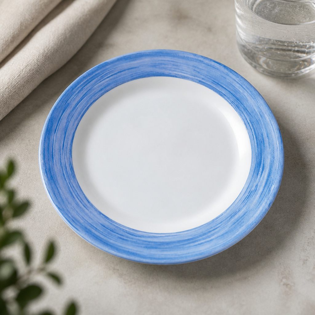 Commercial Brush Dessert Plates 195mm Pack of 24 Opal