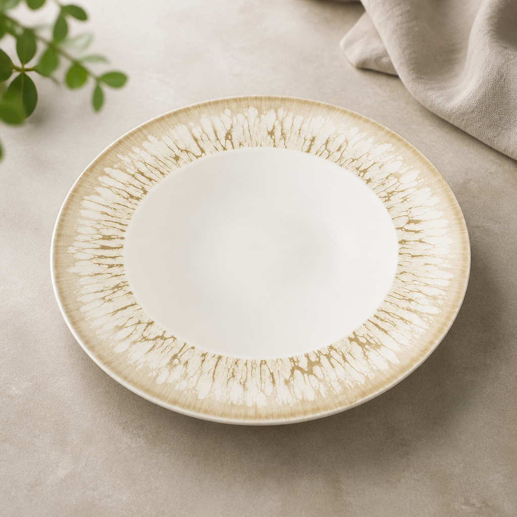 Natural wide rim bowls 288mm 0.49L for restaurants 12 pack