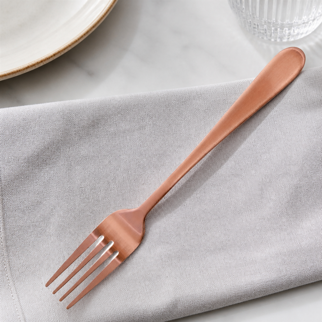 Copper Table Forks 12 Pack for Commercial Catering Use