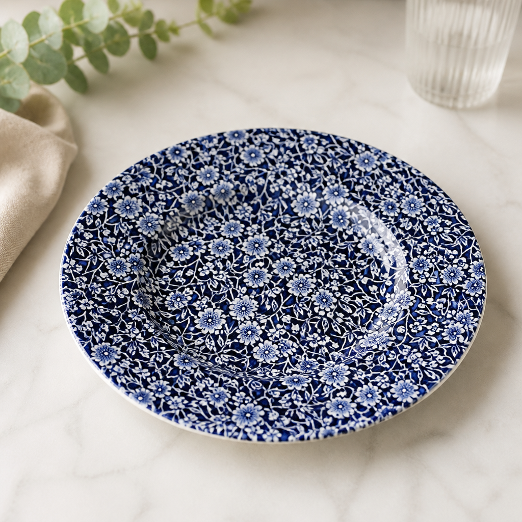 Commercial Rimmed Bowls 249mm Vintage Floral Design 6 Pack