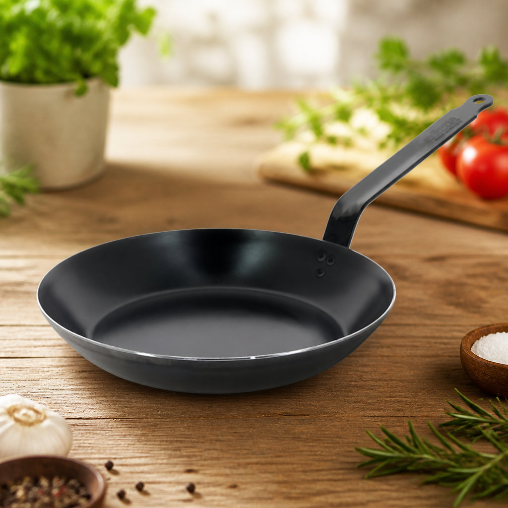 Commercial Blue Steel Round Pan 28cm 1.8L Cooking Utensil