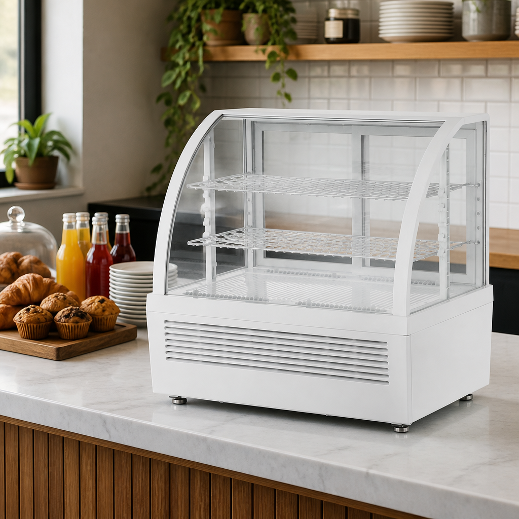 100L Commercial Countertop Display Fridge with Sliding Glass Doors