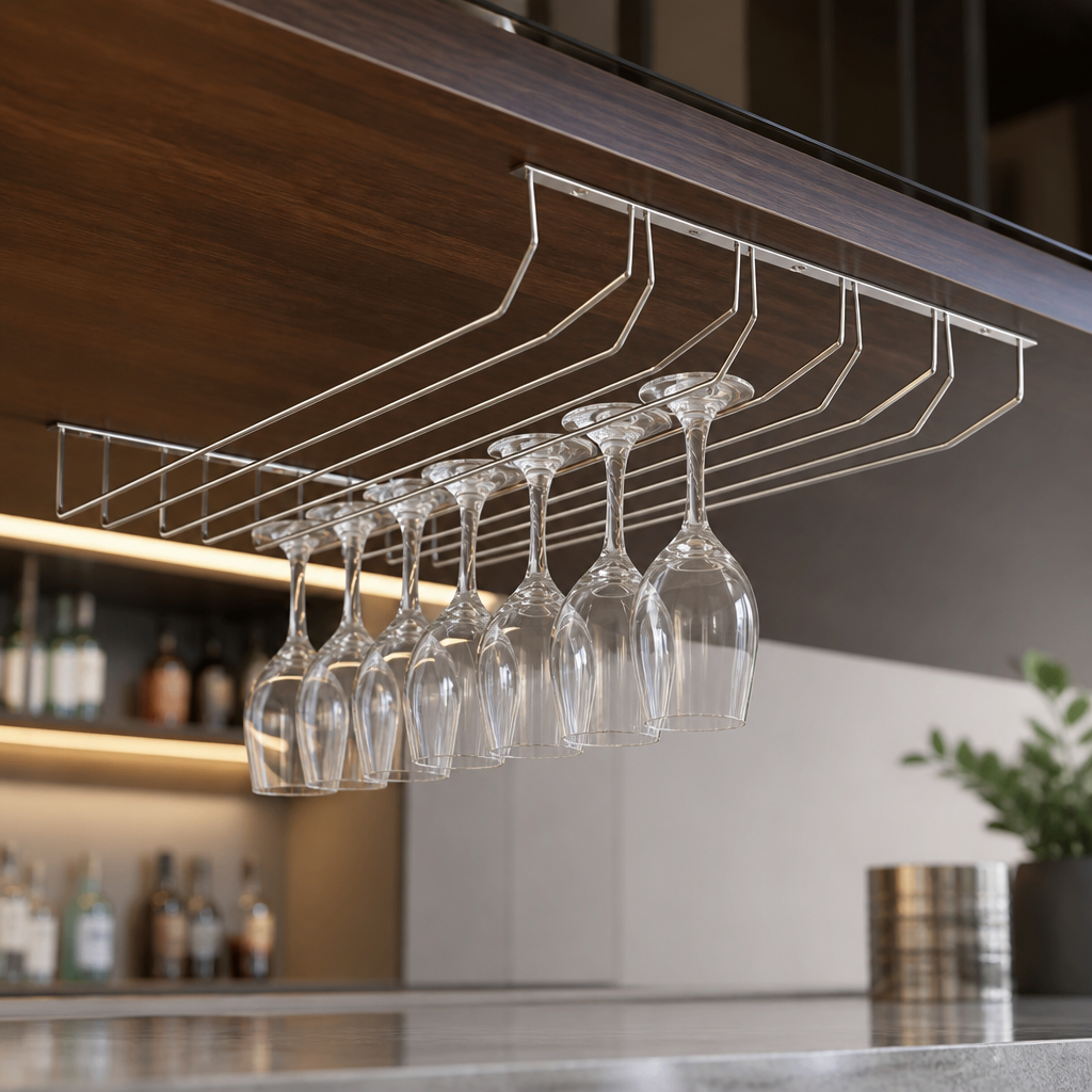 Commercial Wine Glass Rack 610x435mm Chrome Plated Storage