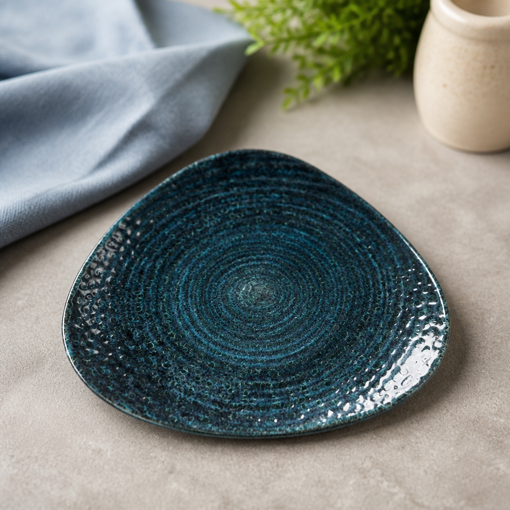 Commercial Triangle Plates 229mm Blue - 12 Pack