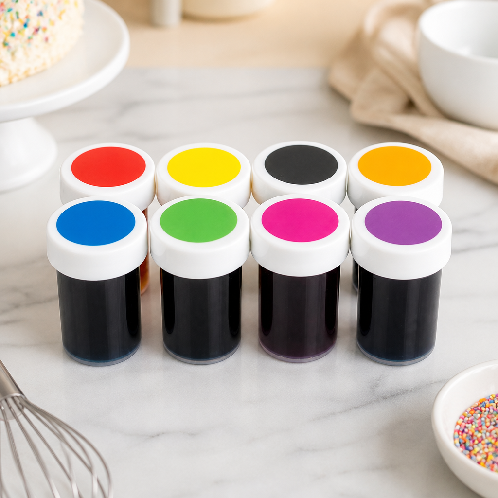 Commercial Cake Decorating Paste Colours Set - 8 Pack