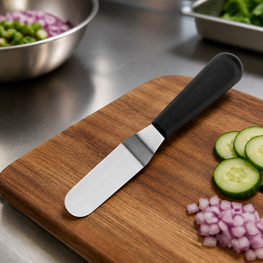 10cm Stainless Steel Angled Blade Palette Knife for Pastry