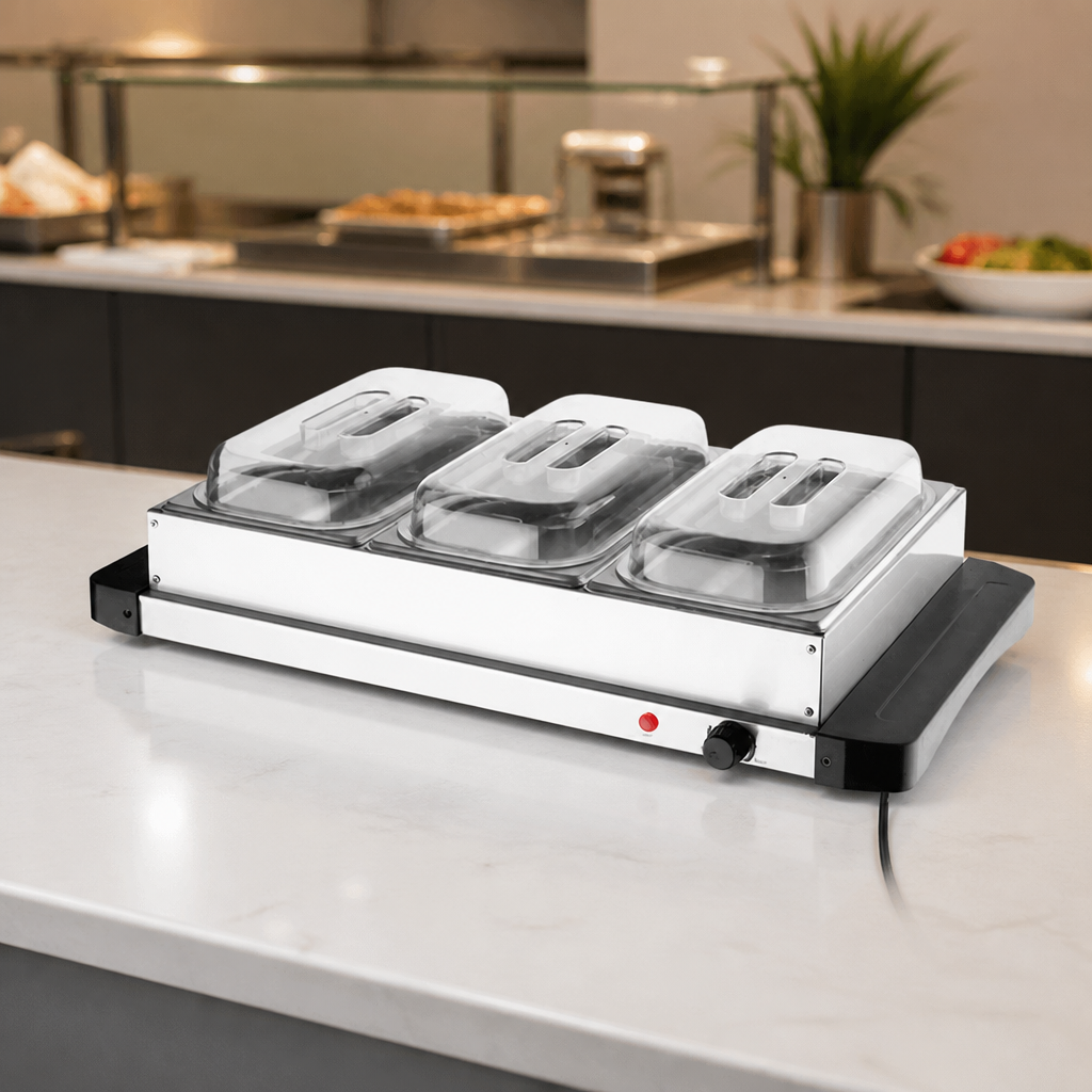 Commercial Food Warmer with 3 x 1/3 GN Trays 400W