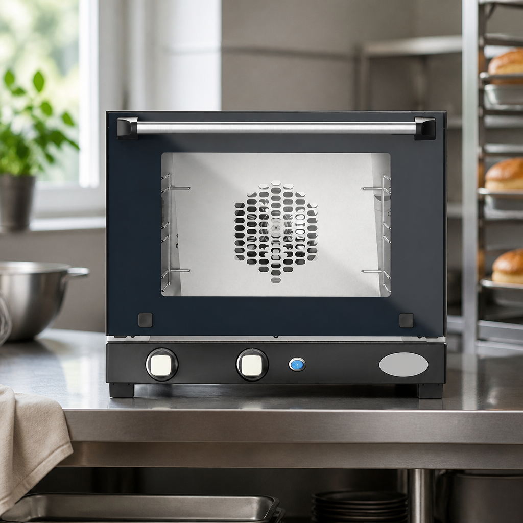 Commercial Drop Down Door Convection Oven 402mm High Silver