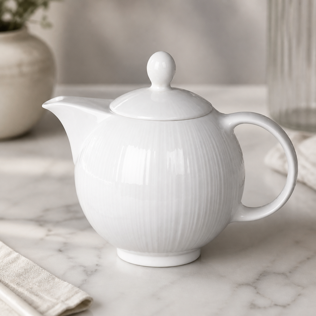 600ml Commercial Teapot with Medium Lids - 6 Pack