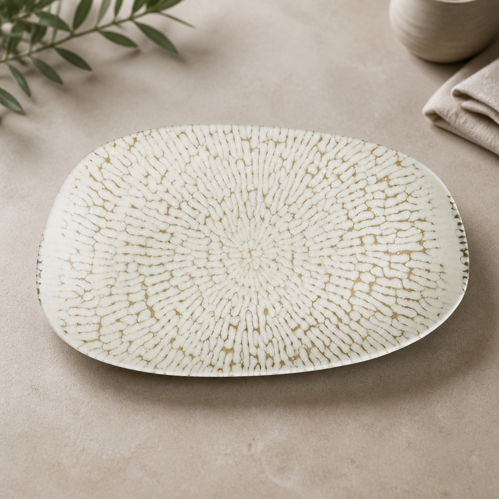 Commercial Oblong Plates 220x130mm Ceramic 12 Pack Taupe