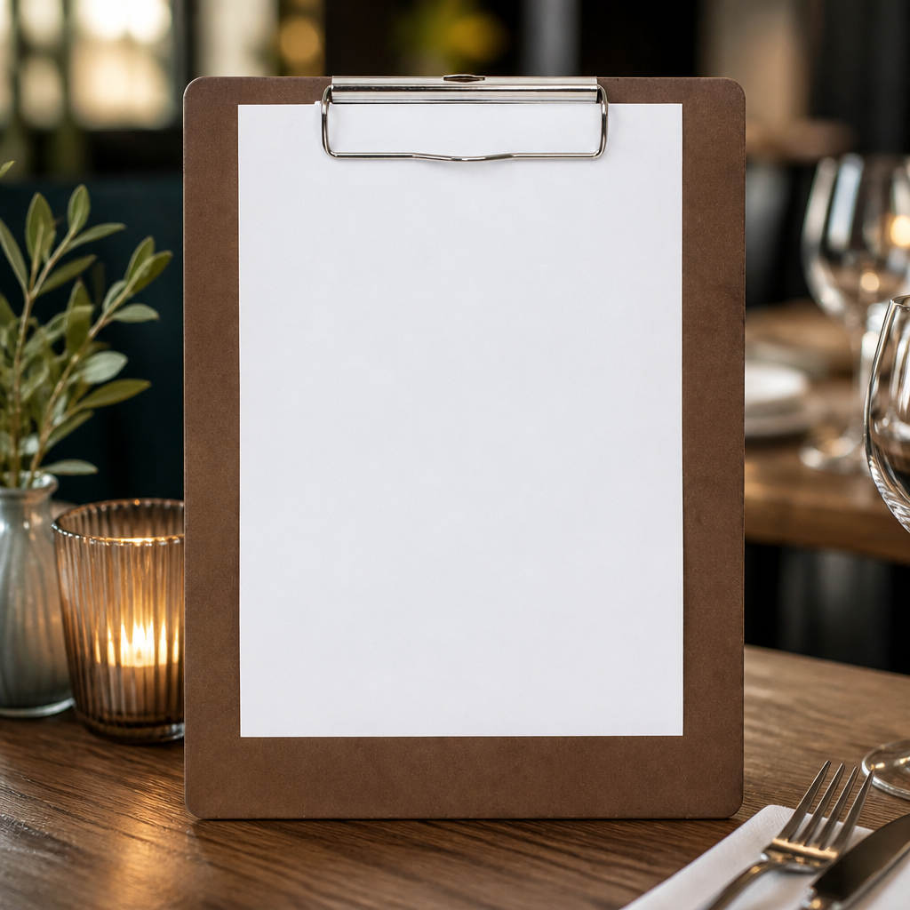 Leather Guest Book and Restaurant Diary Folder