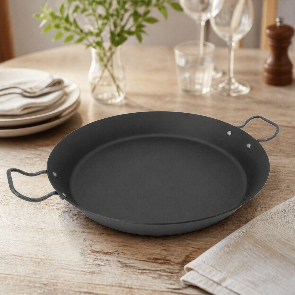35cm Commercial Carbon Steel Paella Pan for Versatile Cooking