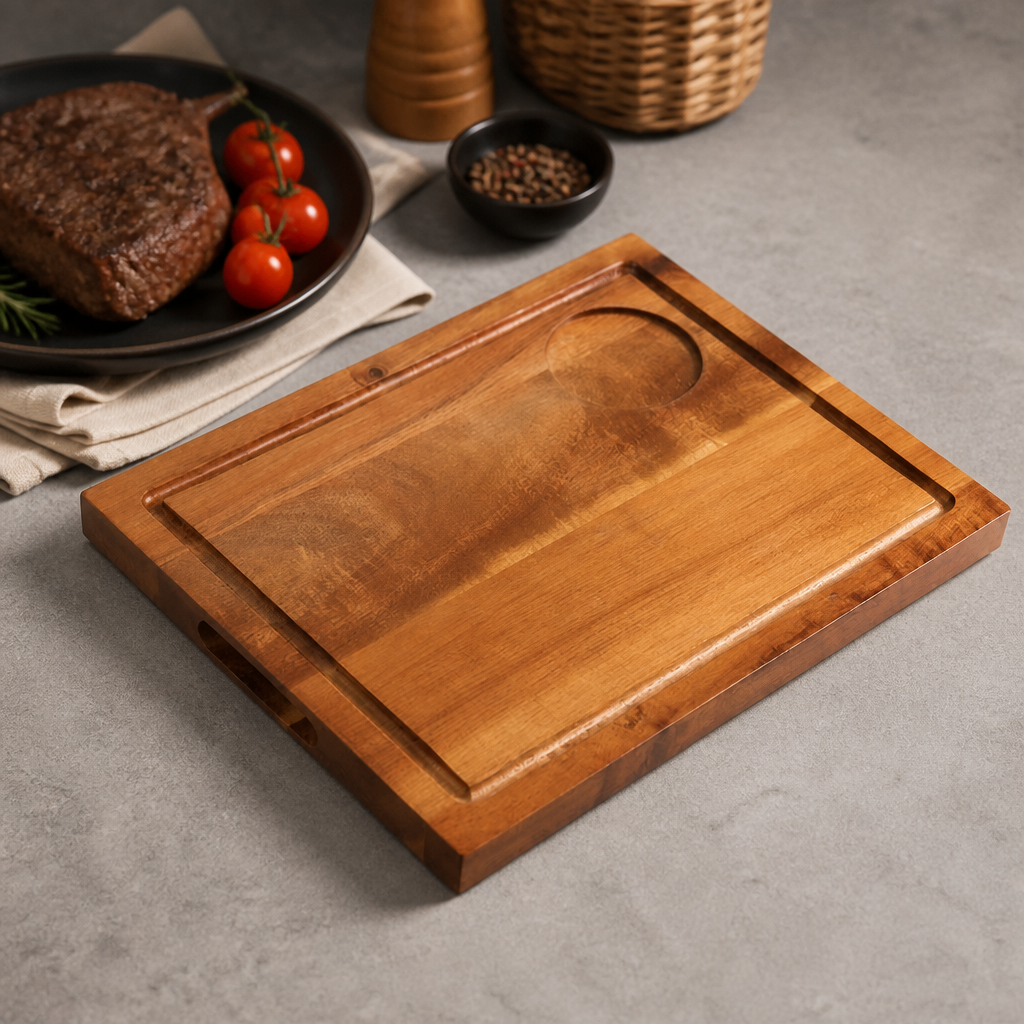 Large Acacia Steak Board Set of 6 - Wooden Dinnerware