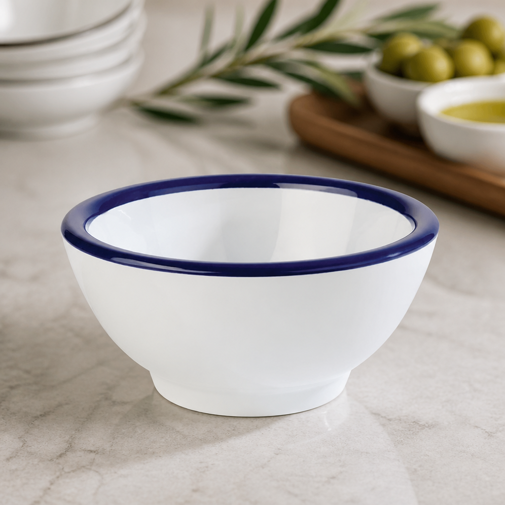 Commercial Melamine Bowl 90ml Blue 95mm Ø Serving