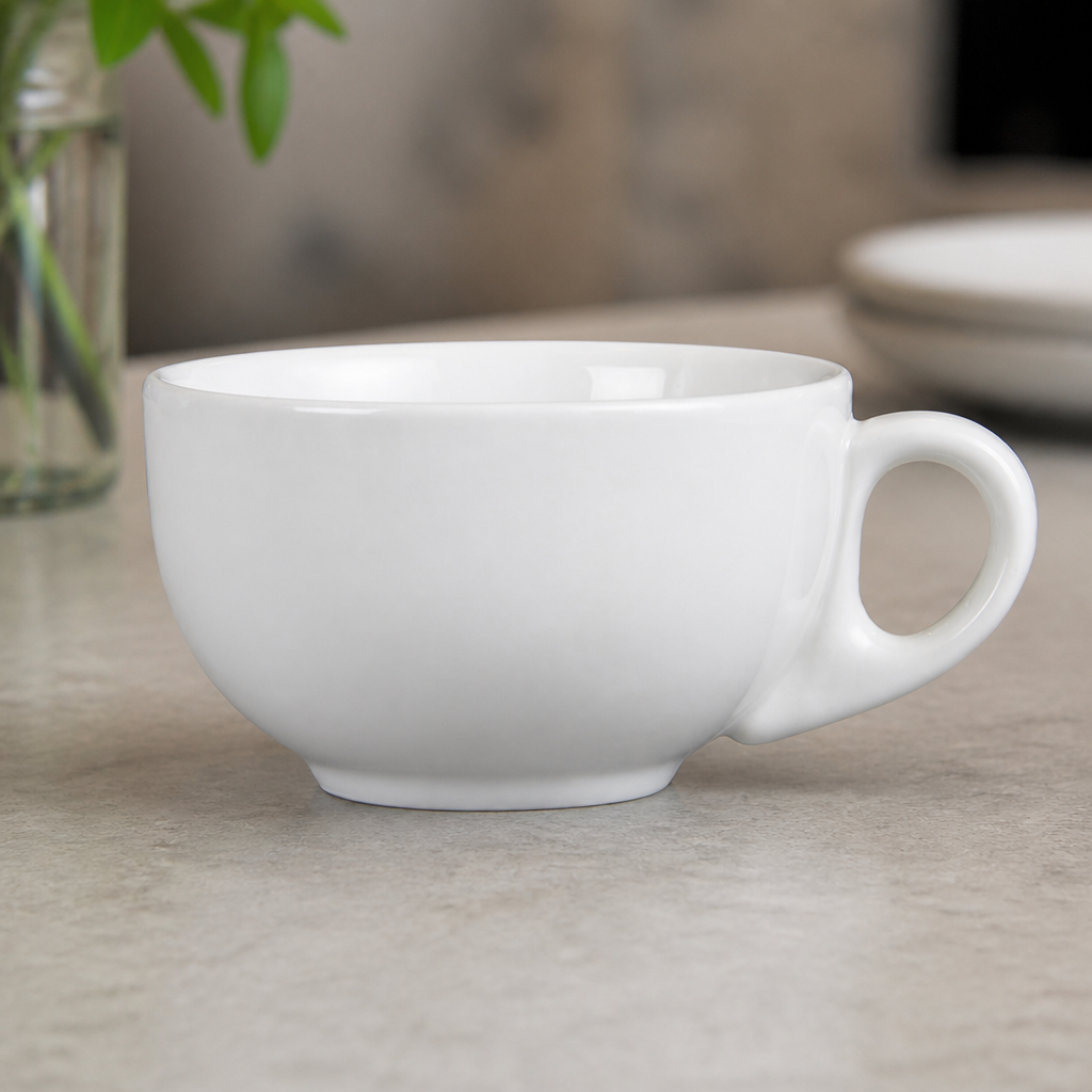 Commercial Cappuccino Cups 200ml Whiteware 12 Pack