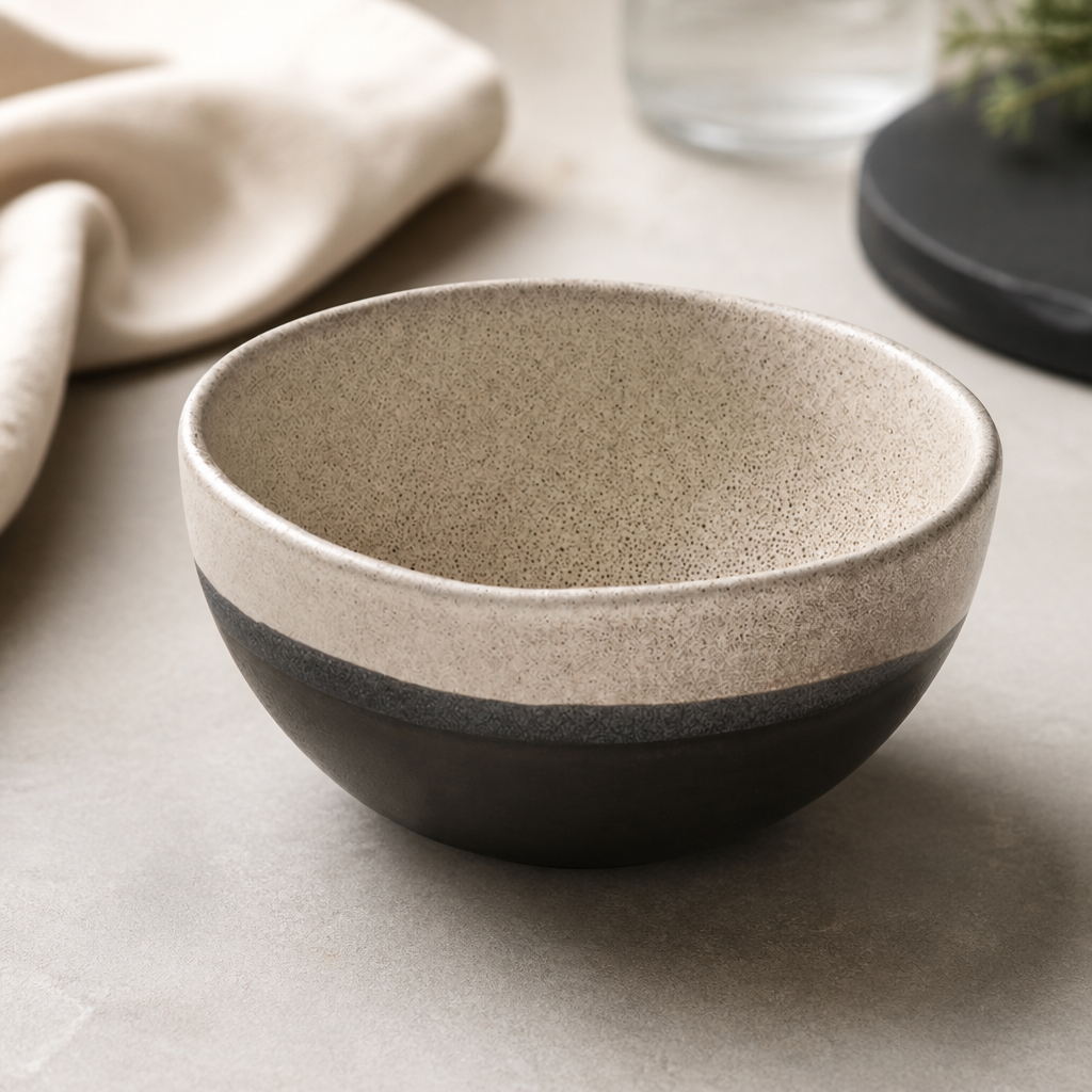 Commercial Spot On Black Bowls 110mm - 6 Pack Stoneware