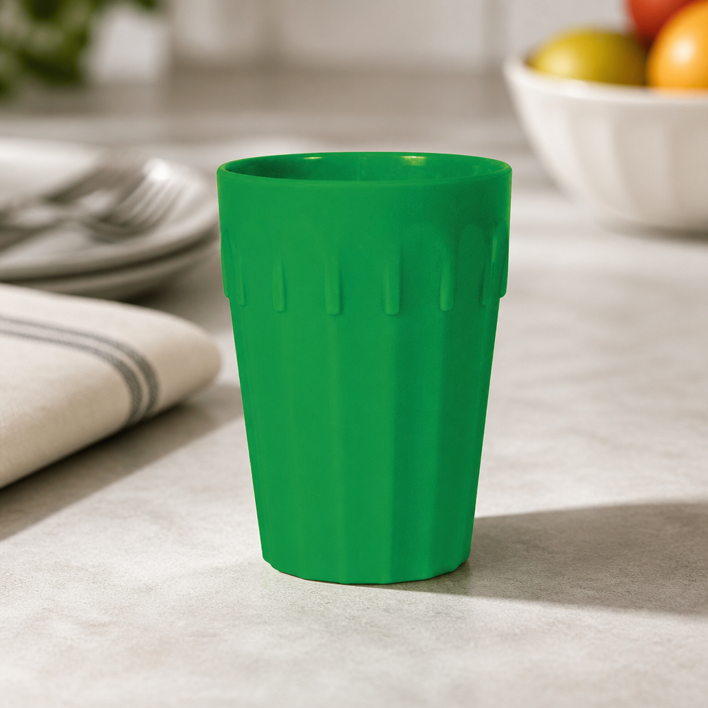 Commercial Polypropylene Tumblers 141.3ml Green 12 Pack