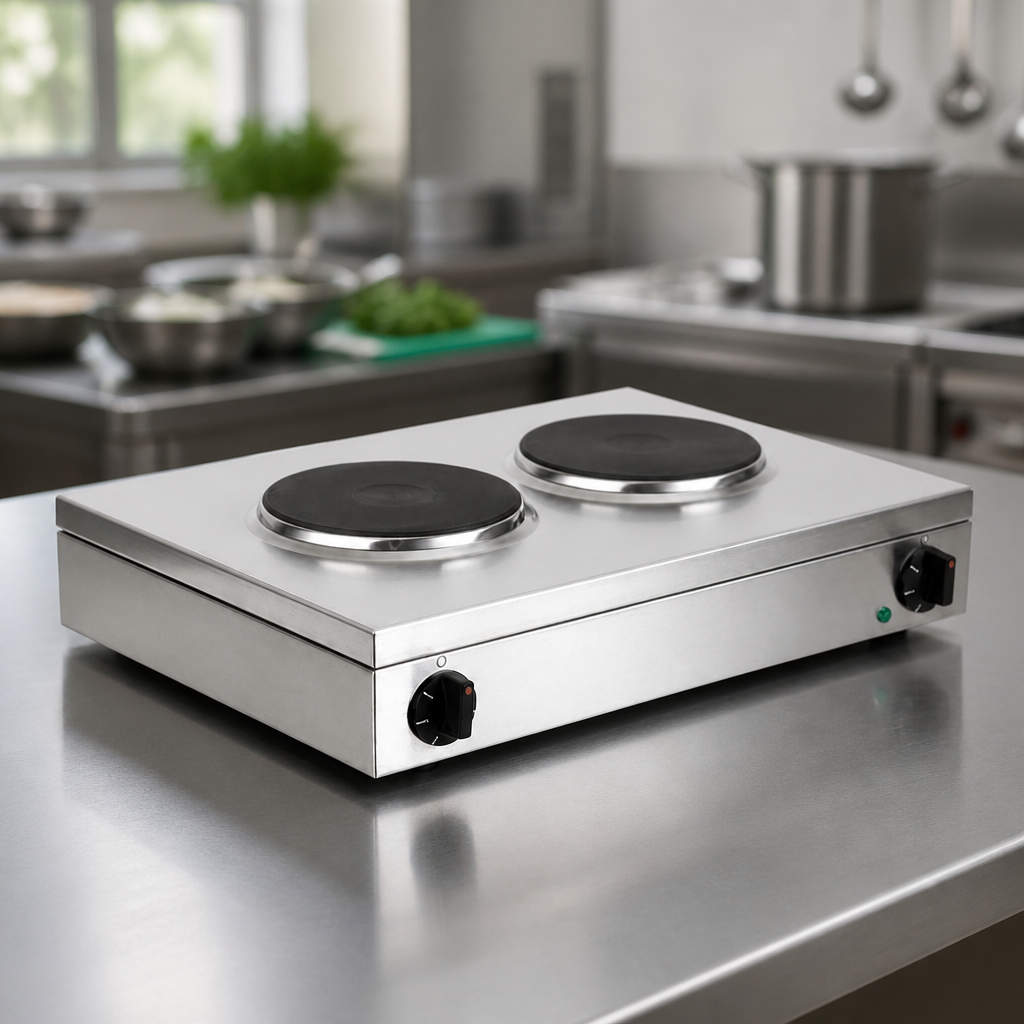 Commercial Electric Double Boiling Top Hob 2 x 1.5kW