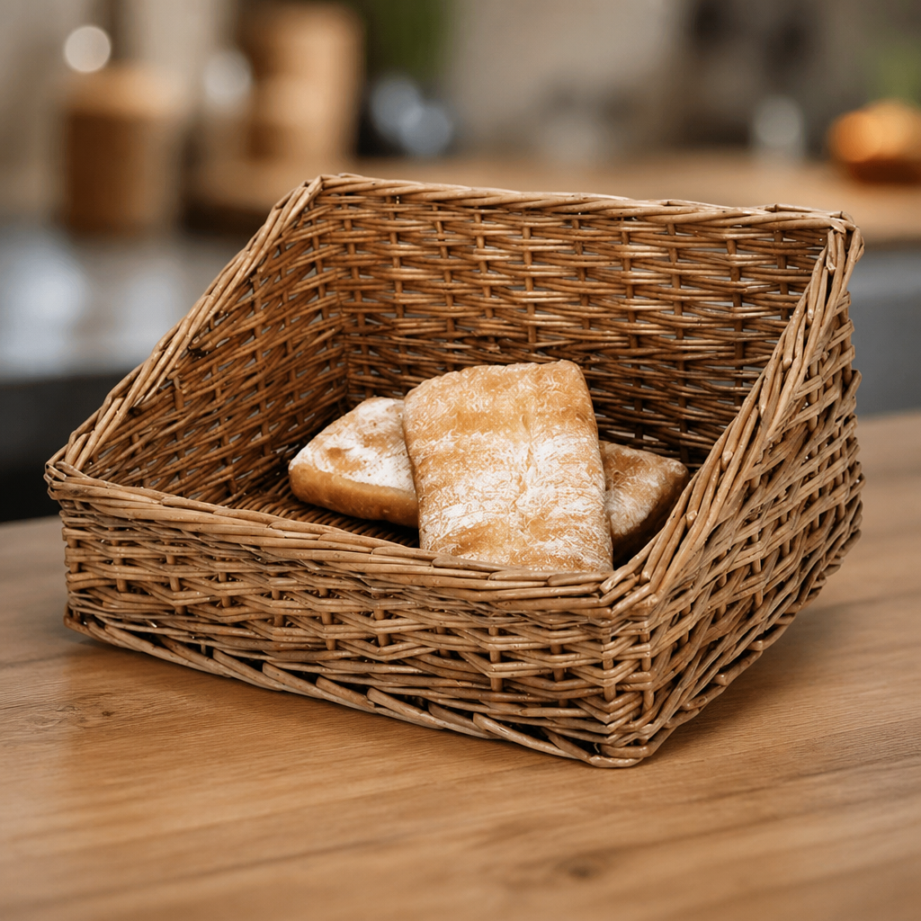 Commercial Wicker Display Basket 360mm for Serving