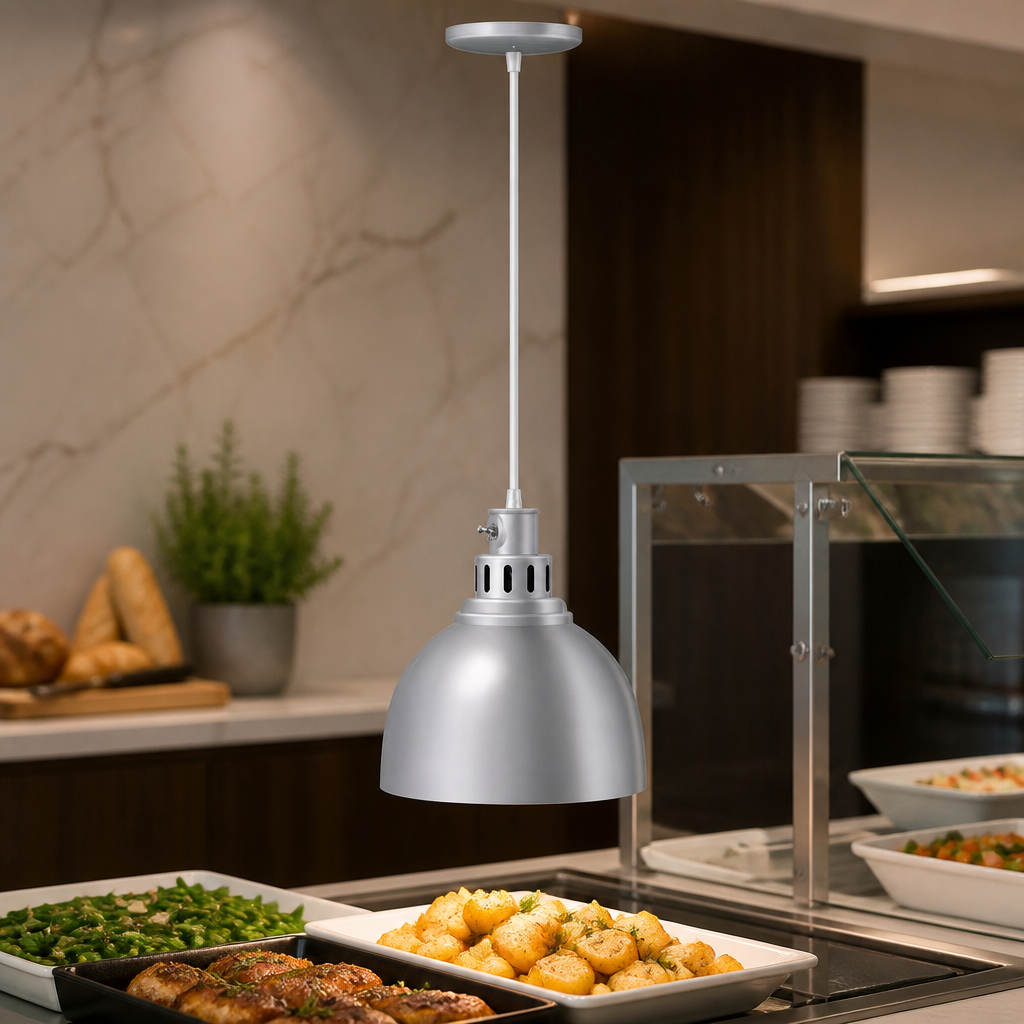 Commercial Heat Lamp 250W for Food Hot Holding 216mm Height
