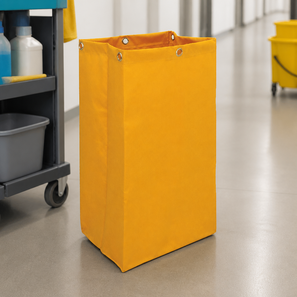 Commercial Janitorial Trolley Spare Bag Yellow 700mm Height