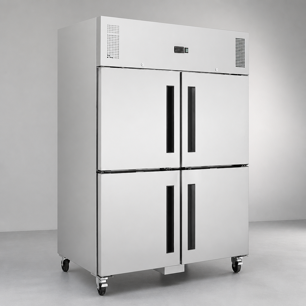 Commercial Upright Double Door Gastro Fridge 1200Ltr Capacity