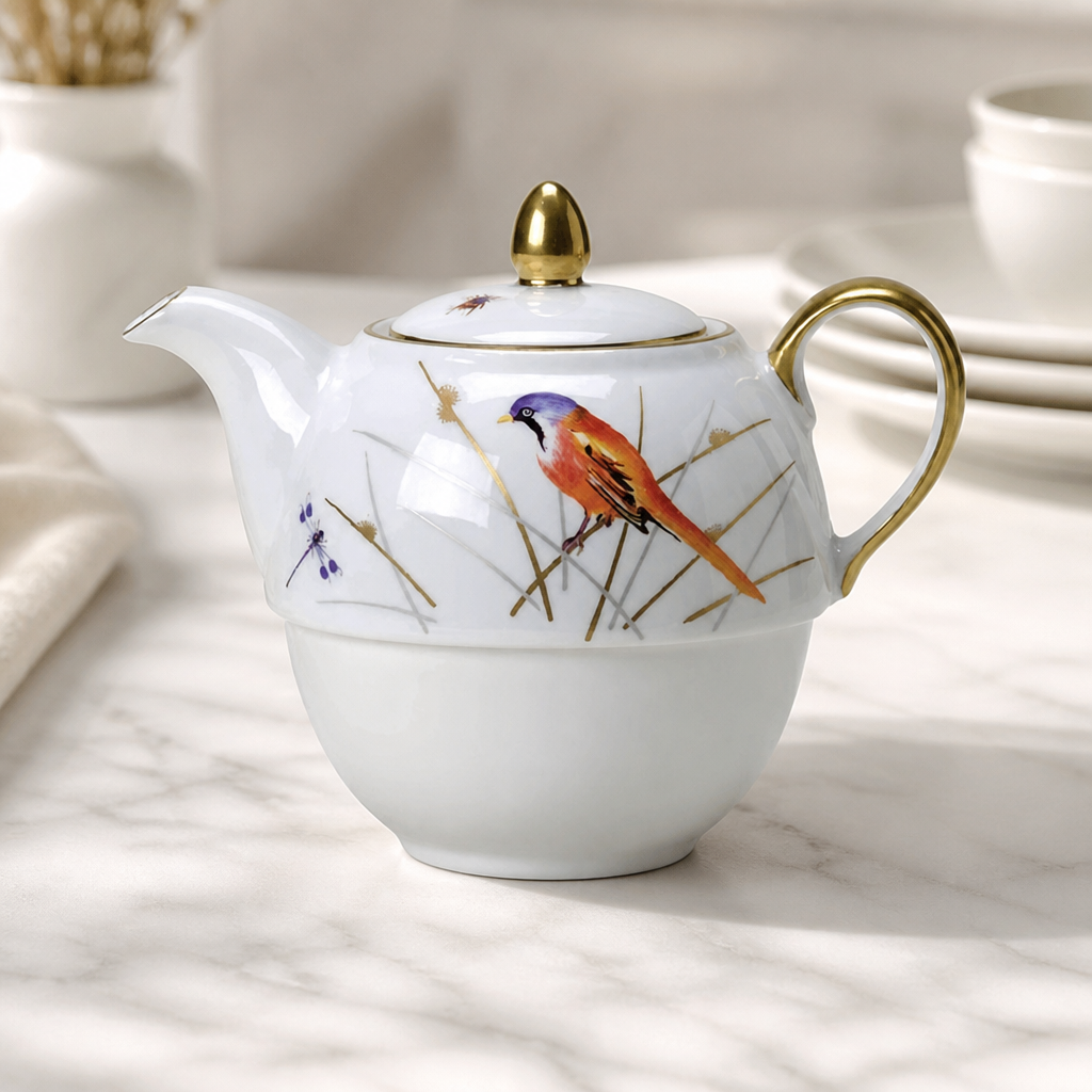 Commercial Tea For One Teapot 0.124 Ltr Bone China 6 Pack