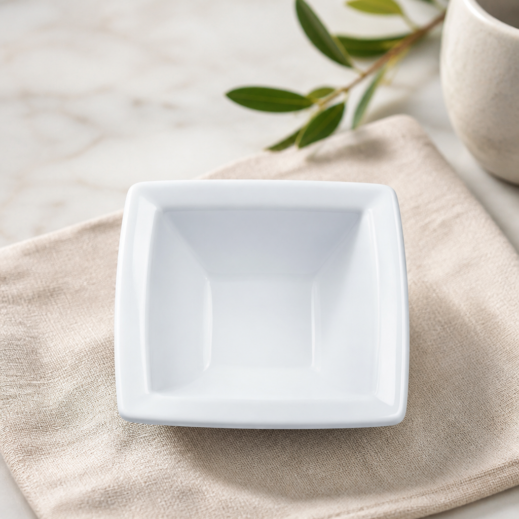 Commercial Square Bowls 100mm 12 Pack for Fine Dining