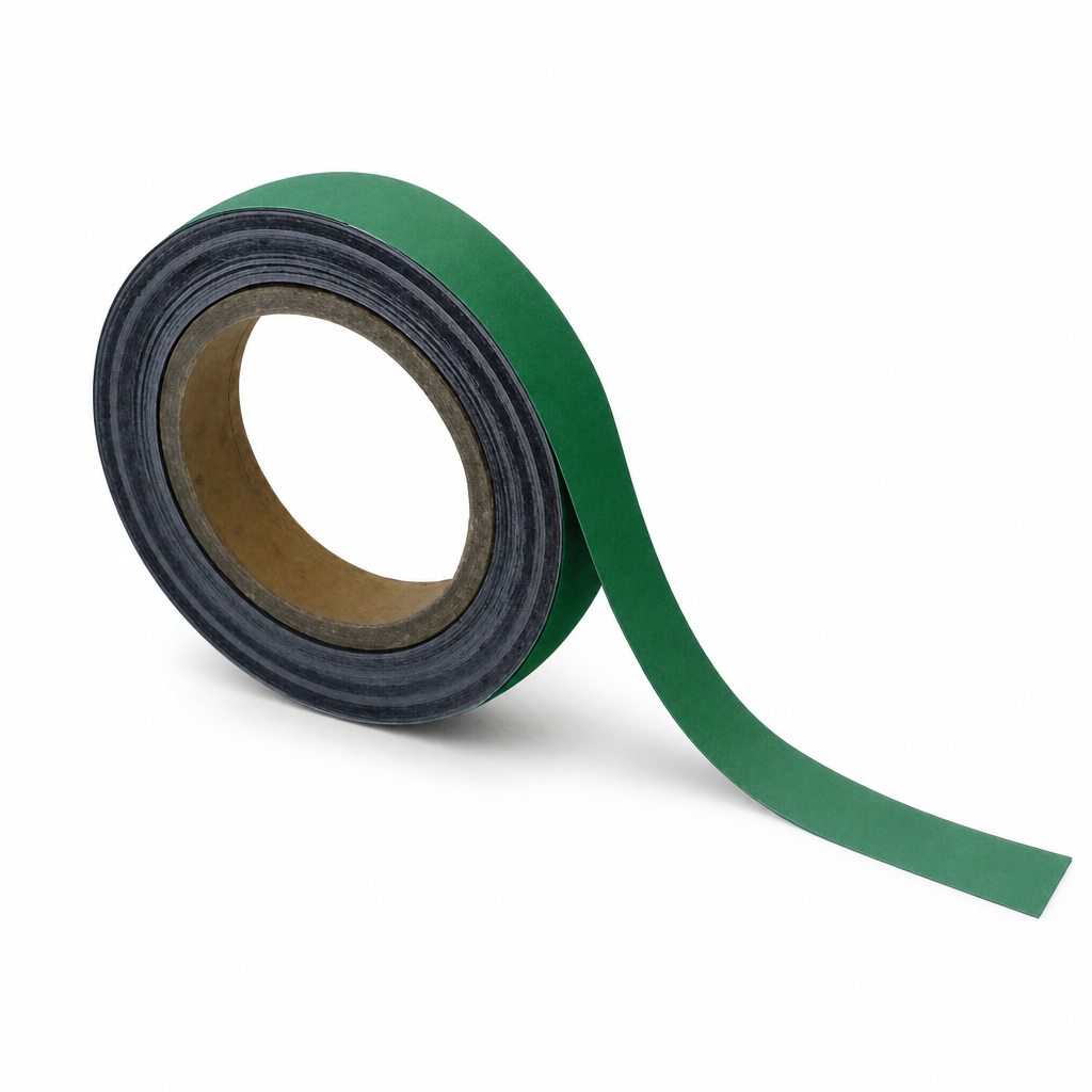 10m Magnetic Erasable Label Holding Tape Roll – Green