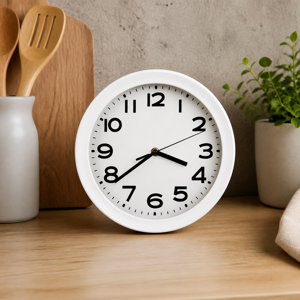 Commercial Kitchen Wall Clock Durable Plastic 12 Inch