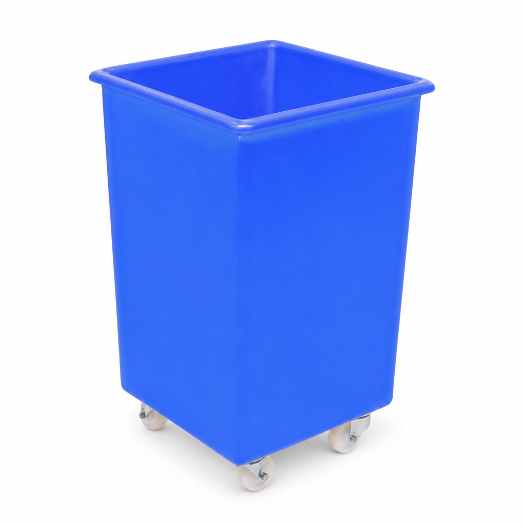118L Mobile Plastic Bottle Skip Waste Bin with Lid