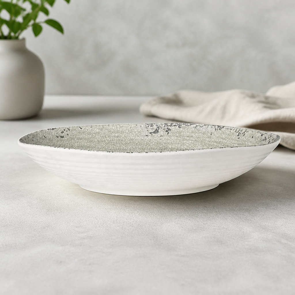Commercial Melamine Medium Shallow Round Bowls 298x67mm 6 Pack